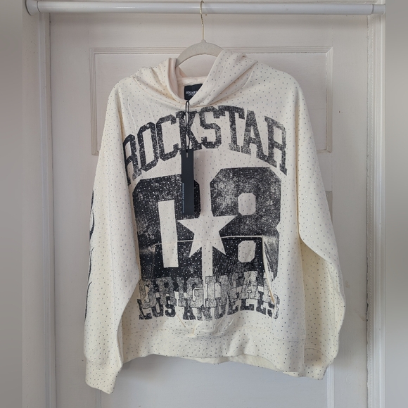 Rockstar Originals Flamur White Oversized Hoodie - Picture 5 of 6